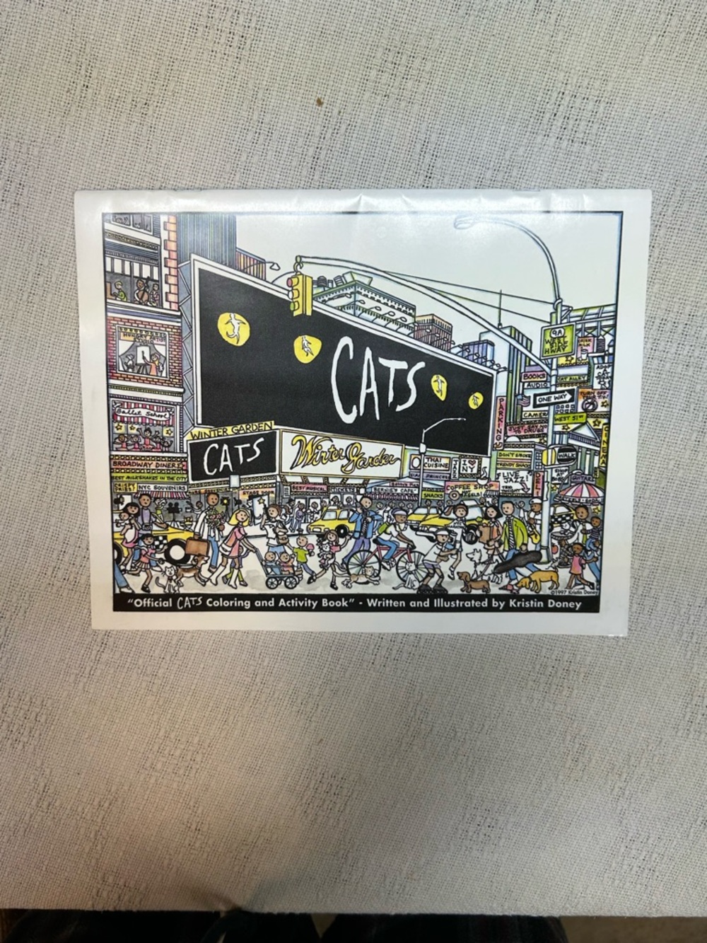 Betty Buckley "CATS" Andrew Lloyd Webber 1997 Broadway Promo Coloring Book
